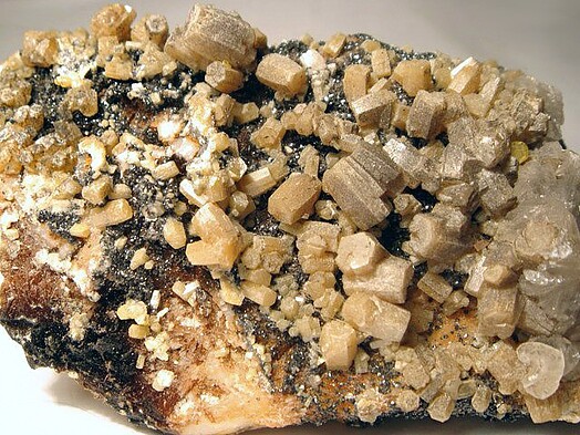 Vanadinite from Touissit, Touissit-Bou Beker mining district